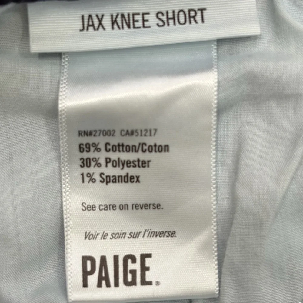 PAIGE Jax Blue Jean Knee Shorts (32) - Picture 8 of 10